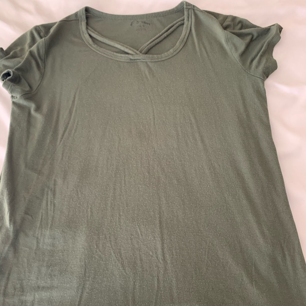 Girls army green top